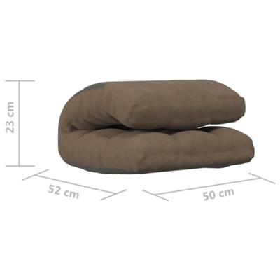 VidaXL Vloerstoel inklapbaar stof taupe