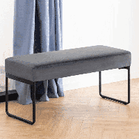Xemo bank velours grijs. - thumbnail