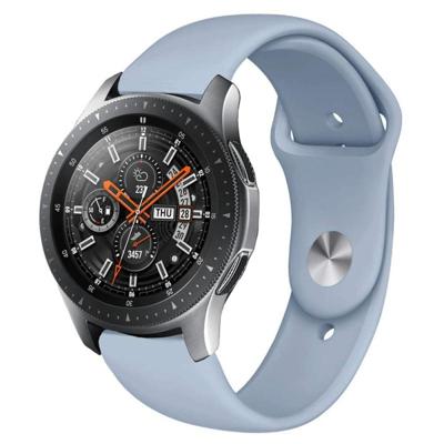 Monochroom siliconen band voor het toepassen van Samsung Galaxy Watch Active 22mm (Baby Blue)
