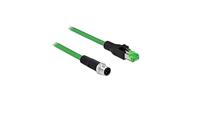 Delock 85438 RJ45 / M12 Netwerkkabel, patchkabel SF/UTP 2.00 m Groen 1 stuk(s) - thumbnail
