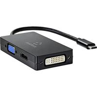 Renkforce RF-4633066 USB-C / HDMI / DVI / VGA Adapter [1x USB-C stekker - 1x VGA-bus, HDMI-bus, DVI-bus 24+5-polig] Zwart - thumbnail