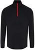 TriDry TR110 Men´s Long Sleeve Performance ¼ Zip - Black/Red - XL - thumbnail