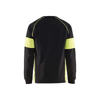 Blåkläder T-Shirt lange mouw 35201030 | Zwart/High-Vis Geel | Maat S - 7330509697566 - thumbnail