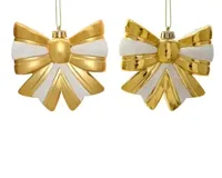 Decoris plastic strik wit/goud - assortiment - thumbnail