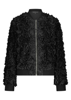 Tramontana Bomber Jacket 3d Flowers C02-18-801 Jackets 009000-black