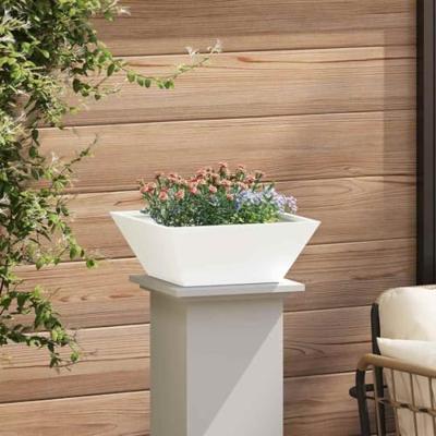 Tuin Kom Plantenbak 5 pcs Wit 40 x 40 x 15 cm Staal