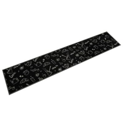 VidaXL Keukenmat wasbaar ochtendprint 60x300 cm fluweel zwart VidaXL Keukenmat wasbaar ochtendprint 60x300 cm fluweel zwart