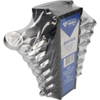 Brilliant Tools BT011015 BT011015 Ring-steeksleutelset Sleutelbreedte (metrisch) 8 - 53 mm