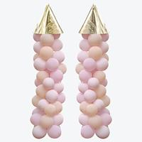 Pastel Puur Witte Ballonnen It's A Boy Blauw/Goud (6st) - thumbnail