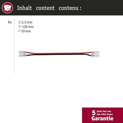 Paulmann 78459 Connector Single Color Slim Flex 8mm Verbindingskabel Kabellengte: 0.12 m 24 V (l x b x h) 0.126 x 10 x 5.5 mm 1 stuk(s) Paulmann 78459 Connector Single Color Slim Flex 8mm Verbindingskabel Kabellengte: 0.12 m 24 V (l x b x h) 0.126 x 10 x 5.5 mm 1 stuk(s)