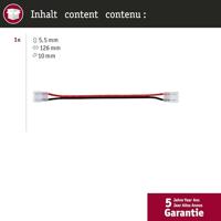 Paulmann 78459 Connector Single Color Slim Flex 8mm Verbindingskabel Kabellengte: 0.12 m 24 V (l x b x h) 0.126 x 10 x 5.5 mm 1 stuk(s) - thumbnail