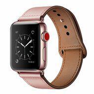 Leren bandje - Roze - Geschikt voor Apple Watch 44mm / 45mm / 46mm / 49mm