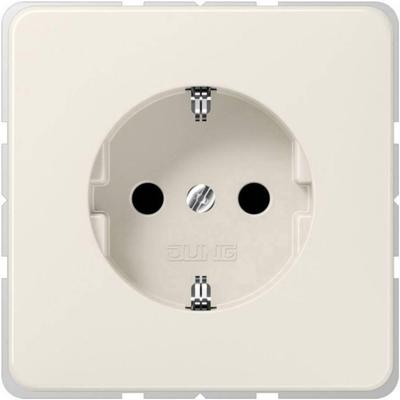 Jung CD1520NBF Wandcontactdoos met randaarde Inzetstuk 1-voudig Crème-wit 1 stuk(s)