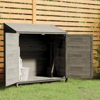 VidaXL Tuinschuur 102x52x112 cm massief vurenhout antracietkleurig - thumbnail