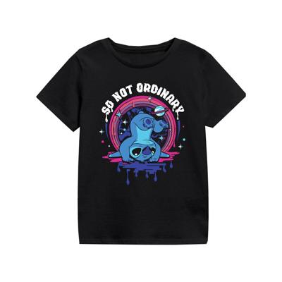 T-Shirt met Korte Mouwen voor kinderen Stitch So Not Ordinary Zwart - Maat: 5-6 Jaar T-Shirt met Korte Mouwen voor kinderen Stitch So Not Ordinary Zwart - Maat: 5-6 Jaar