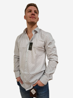 Napoli Uomo - Overhemd Heren - Wit - Print - Italianstyle - thumbnail