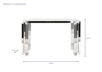 Wandtafel DKD Home Decor Kristal Zilverkleurig Staal Wit 120 x 45 x 78 cm - thumbnail