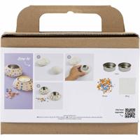 Creativ Company Mini hobbyset boetseren, kaarsenhouders, wit, 1 doos - thumbnail