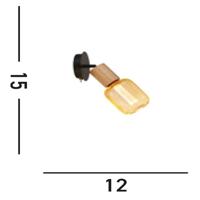 Searchlight Houten wandlampjeSpinny - 50211-1NA - thumbnail