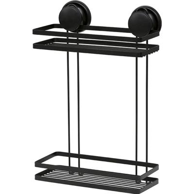 Zwart Doucherek - Staand of Hangend Doucherek 2 Laags - Geschikt voor muur of douchewand