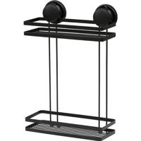 Zwart Doucherek - Staand of Hangend Doucherek 2 Laags - Geschikt voor muur of douchewand - thumbnail