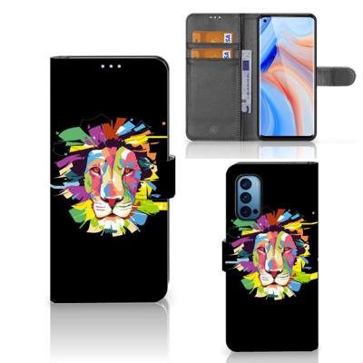 OPPO Reno 4 Pro 5G Leuk Hoesje Lion Color OPPO Reno 4 Pro 5G Leuk Hoesje Lion Color