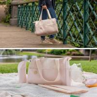 Badabulle Luiertas in Pocketstijl - Aankleedkussen, Geïsoleerde hoes, Etui, Inclusief kinderwagenbevestigingen, Crème - thumbnail