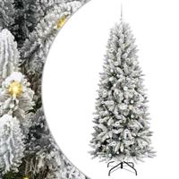 VidaXL Kunstkerstboom wit 210 cm pvc en plastic en staal en pe - thumbnail