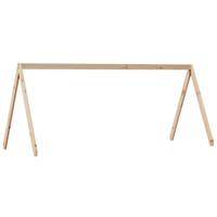 Halfhoogslaper met ladder en bedhuis grenenhout 90x200 cm - thumbnail