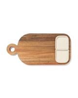 HEMA Borrelplank 35x17.5x3.5cm hout met schaaltjes - thumbnail