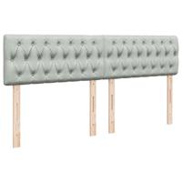 Boxspring met matras fluweel lichtgrijs 180x200 cm - thumbnail