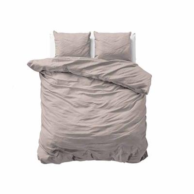 Primaviera Deluxe Egyptisch Katoen Uni Dekbedovertrek Taupe 240 x 200/260 cm