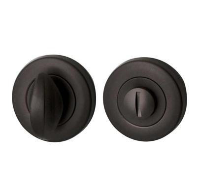 Hardbrass Artax toilet-/badkamersluiting rond 8mm - PUURzwart