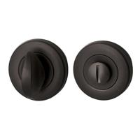 Hardbrass Artax toilet-/badkamersluiting rond 8mm - PUURzwart - thumbnail