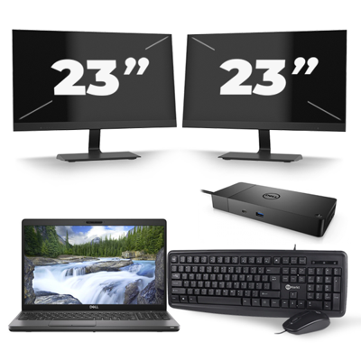 Dell Precision 3541 - Intel Core i7-9e Generatie - 15 inch - 8GB RAM - 256GB SSD - Windows 11 + 2x 23 inch Monitor Dell Precision 3541 - Intel Core i7-9e Generatie - 15 inch - 8GB RAM - 256GB SSD - Windows 11 + 2x 23 inch Monitor