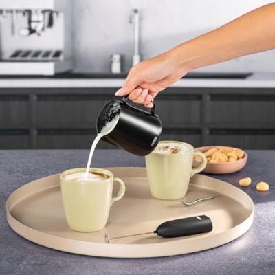 Xavax Elektrische Melkopschuimer Hand-staaf Batterijvoeding Klein Zwart