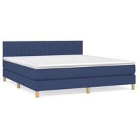 Boxspring met matras stof blauw 160x200 cm - thumbnail