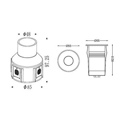Deko Light Fornac 730447 Vloerinbouwlamp LED vast ingebouwd LED G (A - G) 2.70 W Zilver