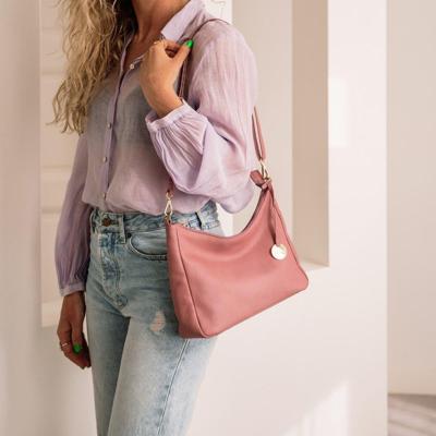 Leren schoudertas dames - roze - MŌSZ Coco M