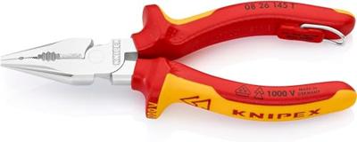 Knipex Puntcombinatietang | lengte 145 mm | meercomponentenhulzen | verchroomd VDE | 1 stuk - 08 26 145 T - 08 26 145 T
