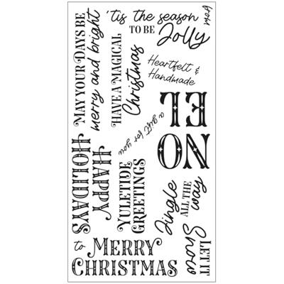 Sizzix • clear stamps set greetings of the season 13pcs