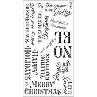 Sizzix • clear stamps set greetings of the season 13pcs - thumbnail