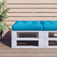 VidaXL Palletkussen 50x50x12 cm stof blauw - thumbnail