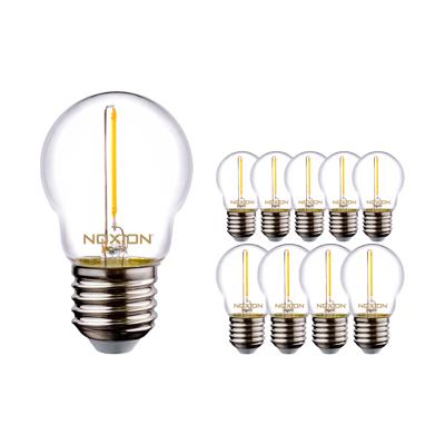 Voordeelpak 10x Noxion Lucent Gloeilamp LED Lustre E27 Kogel Gloeilamp Helder 1.4W 136lm - 827 | Vervanger voor 15W Voordeelpak 10x Noxion Lucent Gloeilamp LED Lustre E27 Kogel Gloeilamp Helder 1.4W 136lm - 827 | Vervanger voor 15W