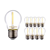 Voordeelpak 10x Noxion Lucent Gloeilamp LED Lustre E27 Kogel Gloeilamp Helder 1.4W 136lm - 827  | Vervanger voor 15W - thumbnail