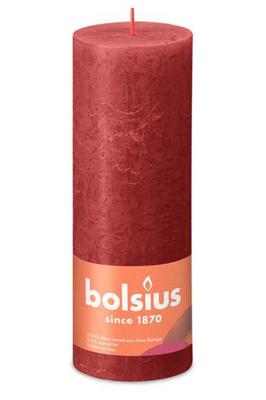 Stompkaars Delicate Red 190/68 rustiek Bolsius - Bolsius Stompkaars Delicate Red 190/68 rustiek Bolsius - Bolsius