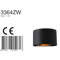 Steinhauer Ronde zwarte wandspotMuro up en down - 3364ZW - thumbnail