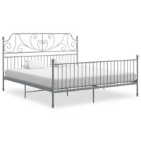 Bedframe metaal grijs 180x200 cm - thumbnail