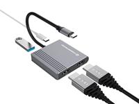 Conceptronic DONN13G laptop dock & poortreplicator Bedraad USB 3.2 Gen 1 (3.1 Gen 1) Type-C Grijs - thumbnail