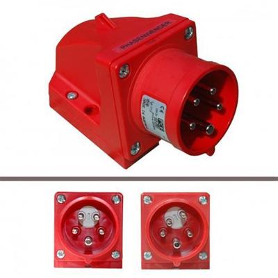 GP CEE 5P/32A/400V opb wcd rood met pennen en fasewisselaar - 6313178 GP CEE 5P/32A/400V opb wcd rood met pennen en fasewisselaar - 6313178